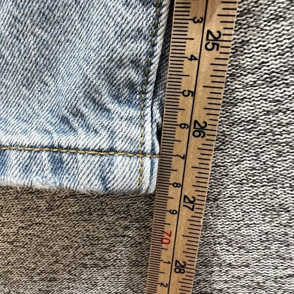 Levi's 501 Jeans Women 26 (31x27 Actual) Slim Taper Blue Denim Button Fly Rip - Picture 7 of 16